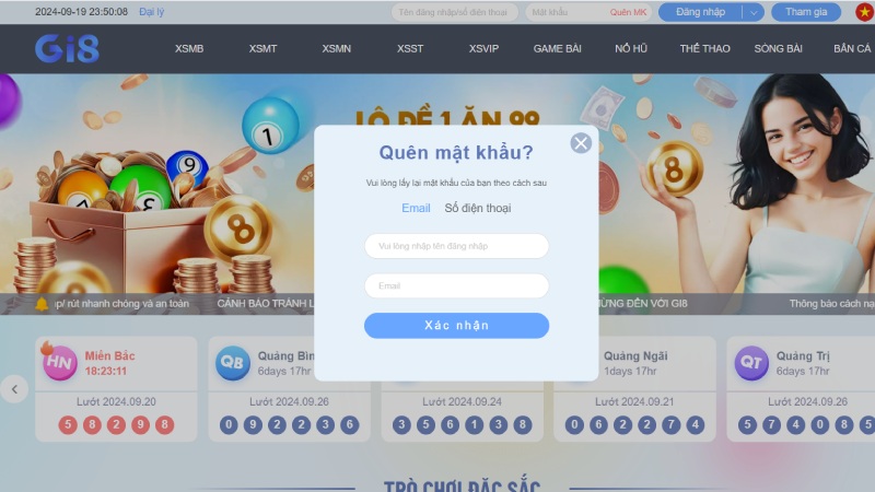 Hỏi đáp về cách lấy lại mật khẩu GI8 Hỏi đáp về cách lấy lại mật khẩu GI8