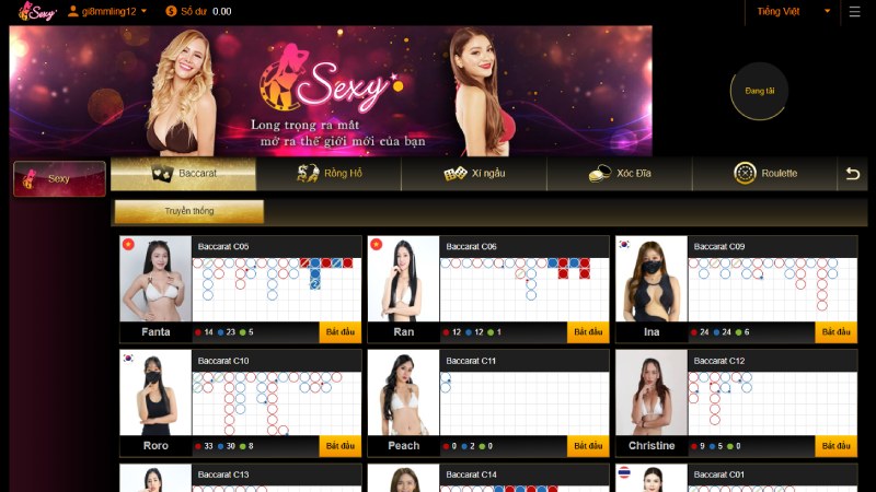 AE Sexy - NPH lớn tại sảnh Casino GI8 AE Sexy - NPH lớn tại sảnh Casino GI8