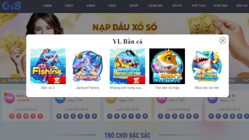 Sản phẩm bắn cá GI8 tại YL Sản phẩm bắn cá GI8 tại YL