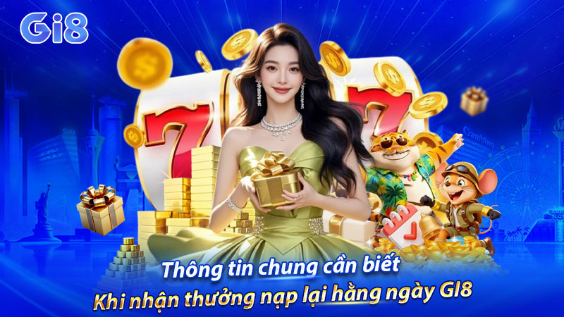 Thông tin chung cần biết khi nhận thưởng nạp lại hằng ngày GI8 Thông tin chung cần biết khi nhận thưởng nạp lại hằng ngày GI8